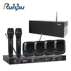 润普（Runpu） RP-T800 PLUS视频会议全向麦克风/无线一拖四+有源数字音箱+手持无线一拖二本地扩音麦克风
