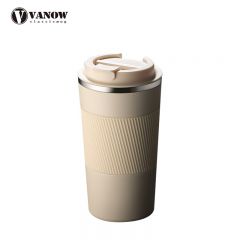 Vanow 陶瓷内胆咖啡杯保温杯便携学生女随行水杯子VO-COF-B3-C耶加白500ml