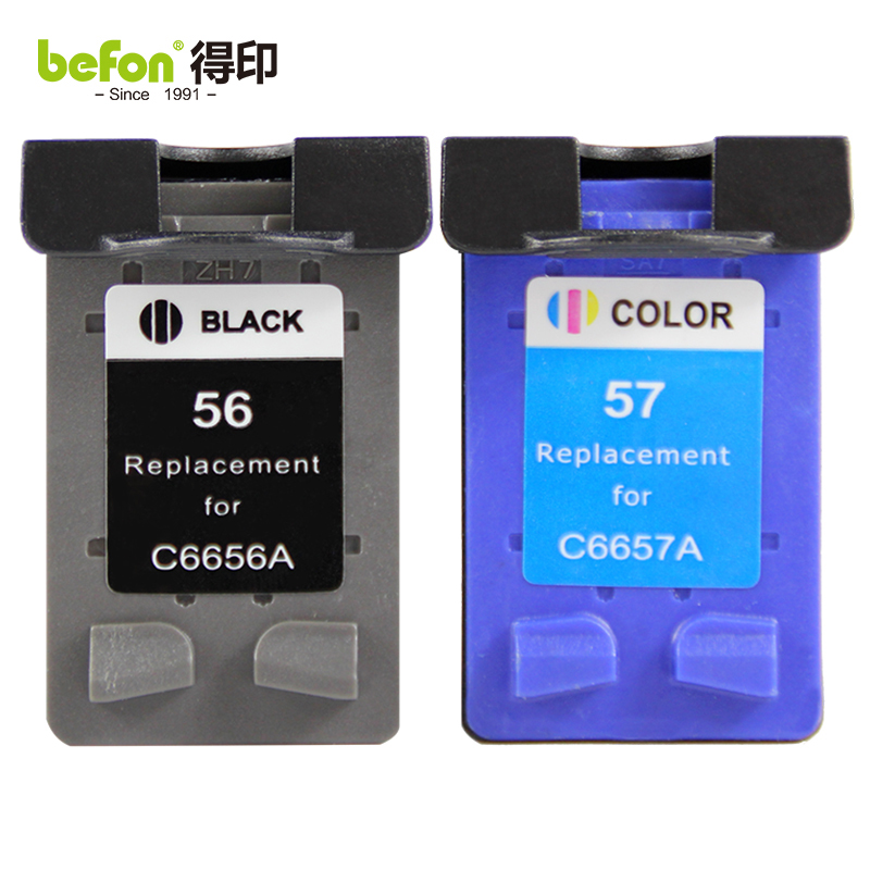 得印（befon） 56/57大容量墨盒黑彩套装适用惠普HP4255/5652/5608/450/5150/5550/5551/5650/5850打印机