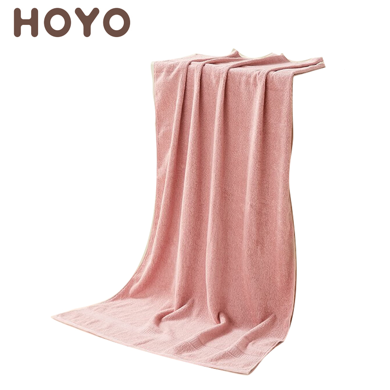 HOYO JP8928臻品长绒棉浴巾EVA单条装浅粉