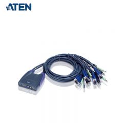 宏正（ATEN） CS64US 4进1出USB键鼠VGA共享器 4口KVM切换器 支持音频