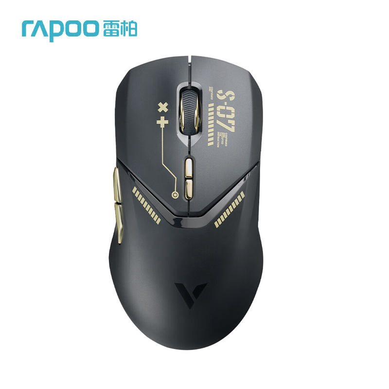 雷柏（Rapoo） VT9PRO黑金无线游戏鼠标 有线鼠标 轻量化设计原相3395鼠标 雷柏机甲编码主题S07-警戒线