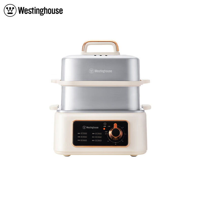 西屋（Westinghouse） 不锈钢电蒸锅三层 蒸炖锅 蒸蛋器 家用电蒸笼 汽锅早餐包子机12L WZL12G