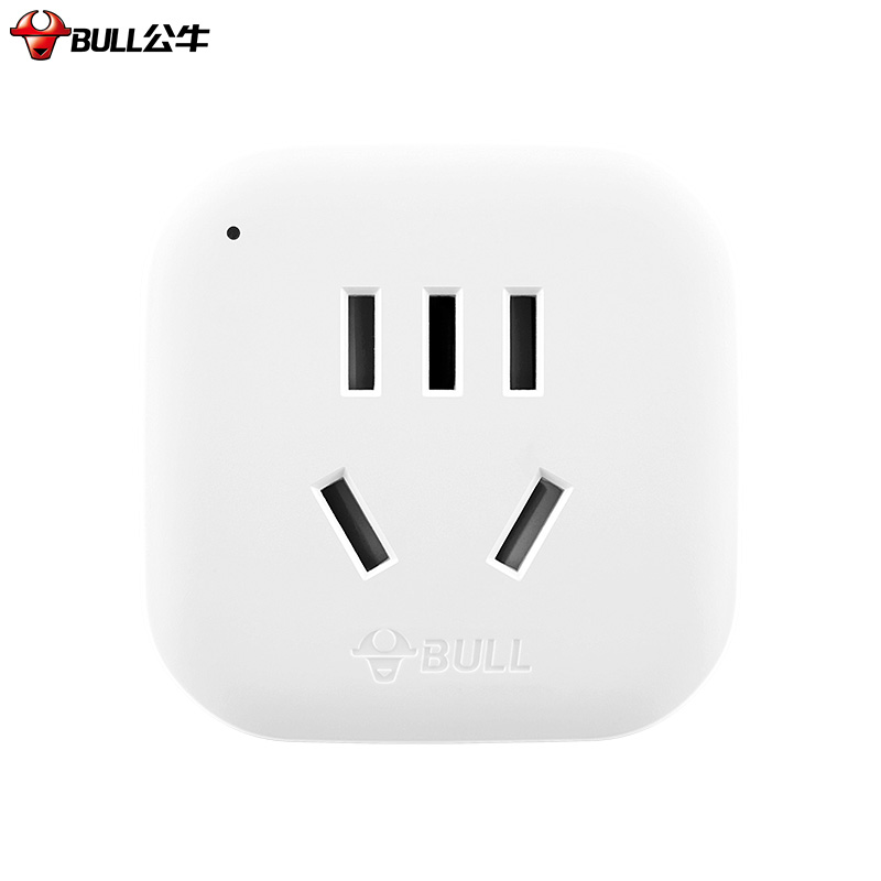 公牛（BULL） GN-901E(S)英转中吸塑装转换器转换头 多功能无线插座插头（3375/18.01）