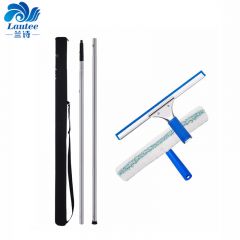 兰诗（LAUTEE）一支杆玻璃清洁套装 铝合金拼接杆 （3米2节杆+玻璃刮+T头擦）三件套 L-2026