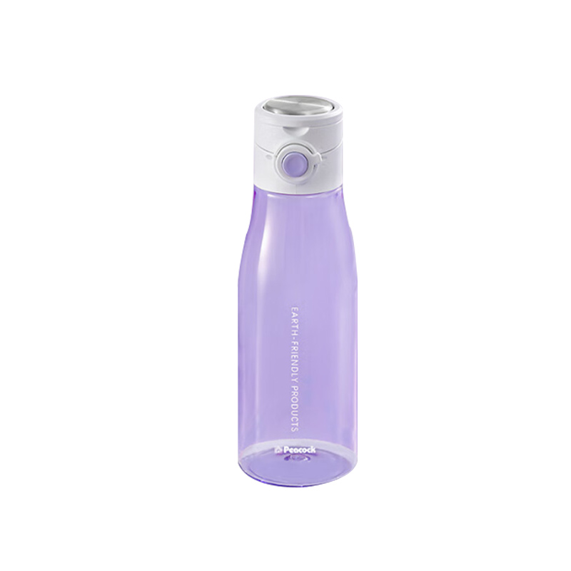 孔雀（Peacock） 水杯塑料杯tritan材质大容量吸管杯高颜值男女学生运动杯子680ml PYZ-A68紫色