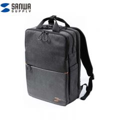 山业（SANWA） BAG-BPC9BK大容量双肩包 商务笔记本电脑包 时尚男士背包 潮流拼色学生书包 黑色