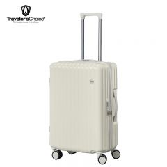 旅选（Traveler'sChoice） TC-LX80166旅选小清新拉链拉杆箱白色24寸