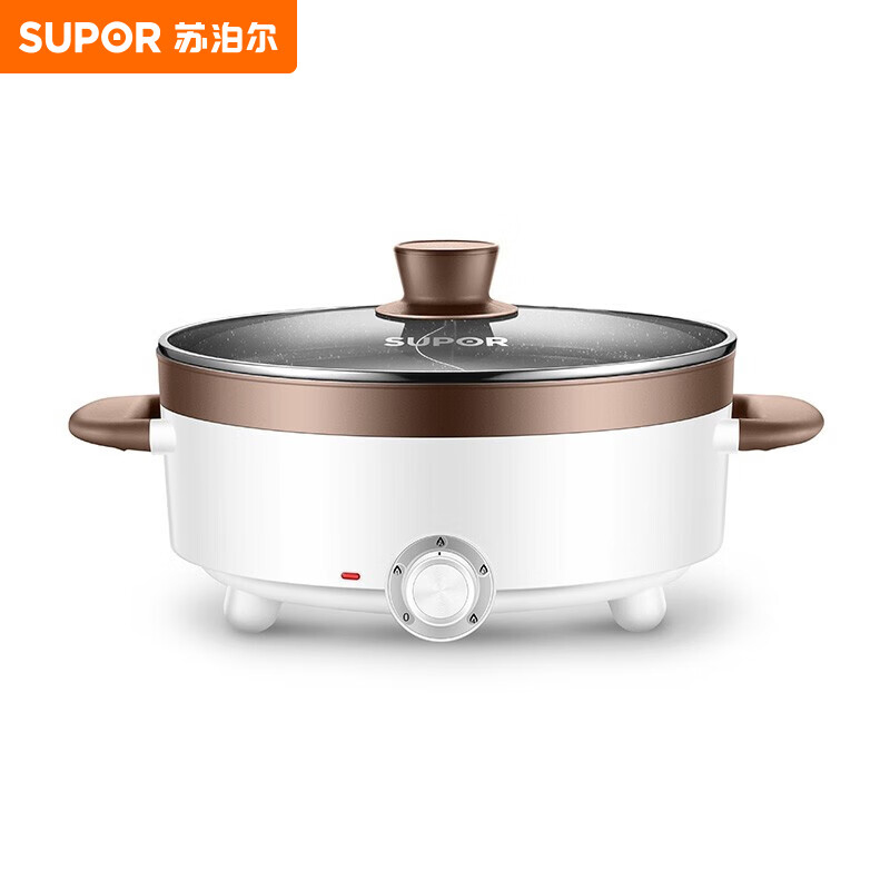 苏泊尔（SUPOR） H30YK17Y鸳鸯多功能电火锅多用途麦饭石锅 电热锅 5升大容量 电煮锅 不粘涮涮锅