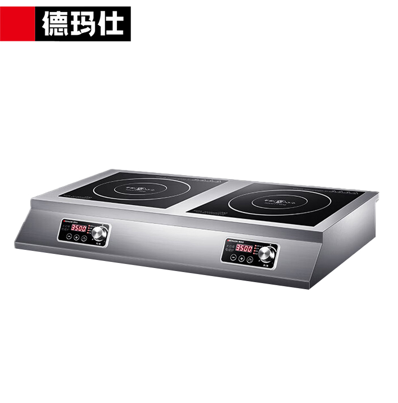 德玛仕（DEMASHI） IH-TT-70P2商用电磁炉3500W大功率多眼多头双眼平面爆炒炉双灶电磁灶 【双头平面】