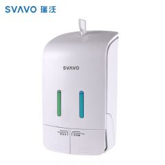 瑞沃（SVAVO） PL-151052 卫生间手动皂液器 免打孔洗手液盒壁挂件酒店消毒机 白色