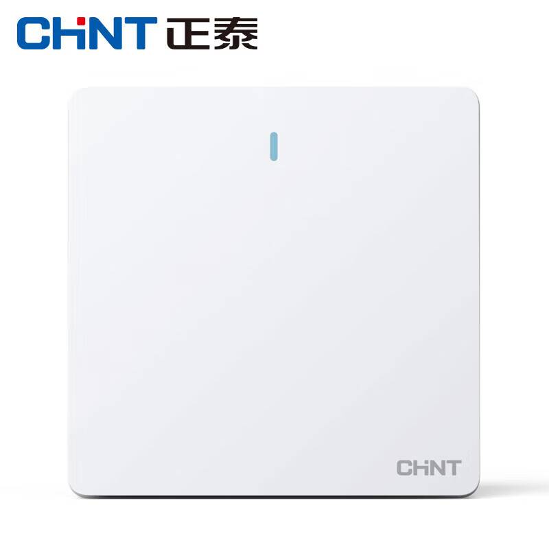 正泰 开关墙壁面板室用86型面板一联单控开关NEW6C白色