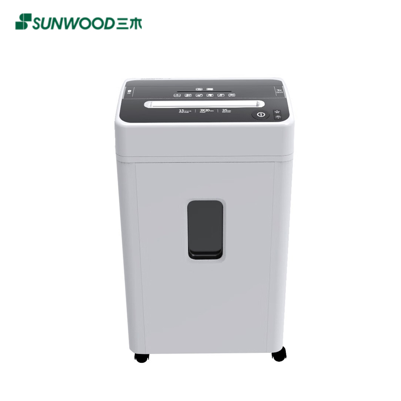 三木 MSD9725 锰钢侠系列碎纸机 25L 4级保密 双入口碎光盘 长时间连续工作 浅灰色