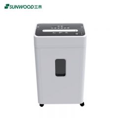 三木 MSD9725 锰钢侠系列碎纸机 25L 4级保密 双入口碎光盘 长时间连续工作 浅灰色