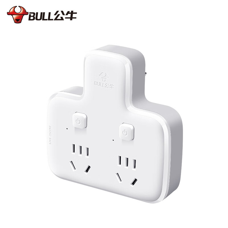 公牛（BULL） 无线插排 GN-96023(S)吸塑装转换器(3487) usb 多功能插座/一转多保护门/ 扩展转换器 /适用于卧室厨房