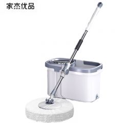 家杰优品 新型省力JJ-A53旋转拖把*1+布*2干湿两用强力瓦解污渍