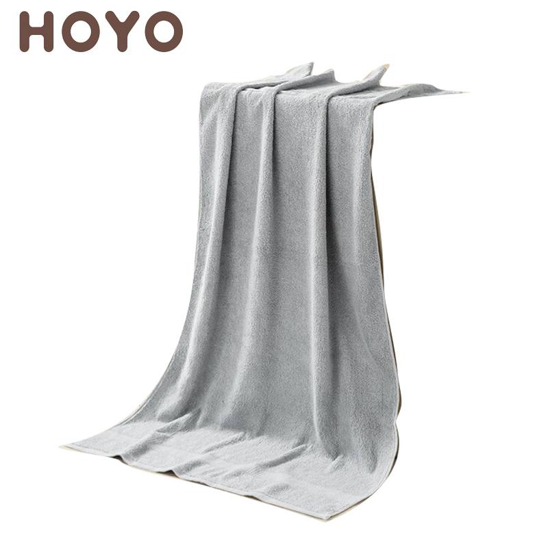 HOYO JP8925臻品长绒棉浴巾EVA单条装浅灰