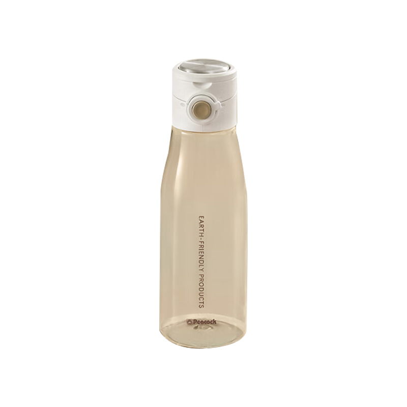 孔雀（Peacock） 水杯塑料杯tritan材质大容量吸管杯高颜值男女学生运动杯子680ml PYZ-A68棕色