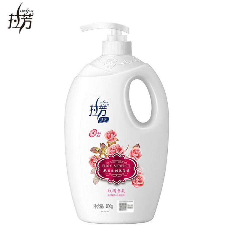 拉芳（lovefun）多姿花香水润玫瑰香氛沐浴露900g 大容量滋润保湿持久留香