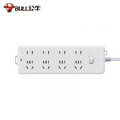 公牛（BULL） GN-705(S) 6位总控全长3米吸塑装延长线漏电保护插座/插线板/插排/排插/接线板/拖线板（2590）3*1.0*3m*6H