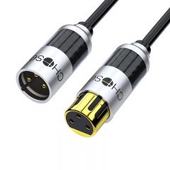 秋叶原  QS9903T3发烧级卡侬公对母单晶铜音频线 XLR麦克风调音台直播声卡话筒功放音箱连接线 3米