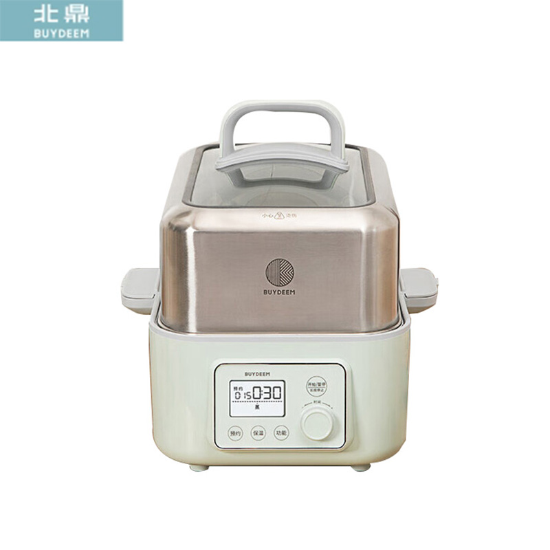 北鼎（Buydeem） G55A电蒸锅家用蒸炖锅蒸锅电蒸锅预约电煮锅电炖锅多用途锅燕窝炖汤一体多功能不锈钢【浅杉绿】单层简配版