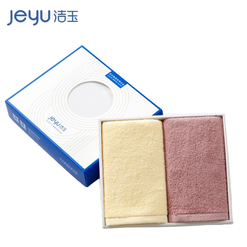 洁玉 甄柔毛巾 颜色随机（GJ） 三套装礼盒（毛浴方）J2702-C