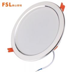 佛山照明（FSL）筒灯LED天花灯客厅卧室吊顶灯嵌入式过道玄关灯 6寸20W白光6500K白玉银边
