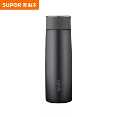 苏泊尔（SUPOR） 智晓系列智能保温杯 430ml显温316L不锈钢水杯 晶石黑 KC43HW10