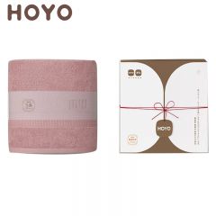 HOYO JP8720臻品长绒棉浴巾礼盒装浅粉