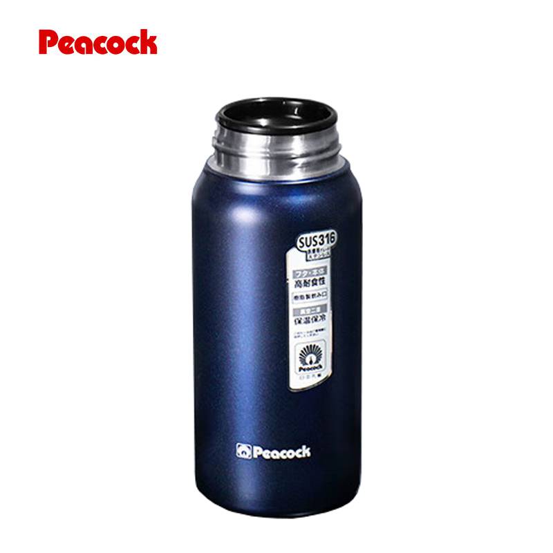 孔雀（Peacock） 日本保温杯男士咖啡杯316不锈钢保温杯高颜值便携保冷水杯子400mlDVZ-40蓝色