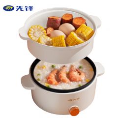 先锋（Singfun） DRG-D2501多功能锅电热锅火锅专用锅家用电煮炖锅电锅一体锅小电锅白色2.5L电热锅