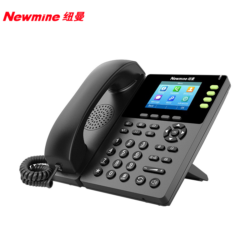 纽曼（Newmine） HL2008TSD-758（R） 录音电话机  IP双千兆POE供电 2.8英寸彩屏录音1120小时 黑色