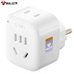 公牛（BULL） L01G(S)德转中吸塑装转换器(3378/18.01) 电源转换器插座/转换插头 适合国外使用