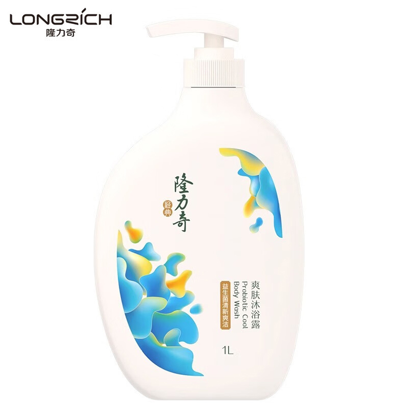 隆力奇（LONGRICH）益生菌爽肤沐浴露温和细柔清爽清洁沐浴露1L
