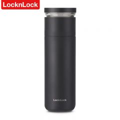 乐扣乐扣（LOCK&LOCK） 心仪茶水分离保温杯316不锈钢商务便携水杯440ML黑色LHC4285BLK