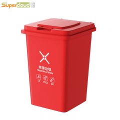 舒蔻（Supercloud） 户外大垃圾桶 32L 红 /个