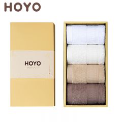 HOYO 4501臻品长绒棉方巾四件套白色系列