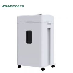 三木 MSD9726 锰钢侠系列碎纸机 25L 5级保密 双入口碎光盘 长时间连续工作 浅灰色