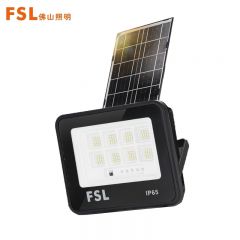 佛山照明（FSL）LED太阳能投光灯智能光控遥控无极调光定时 IP65单晶硅充电快12w流明1080电池容量20000mAh