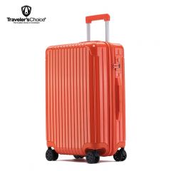 旅选（Traveler'sChoice） TC-LX80173 青春简约条纹拉杆箱 橘色 20寸