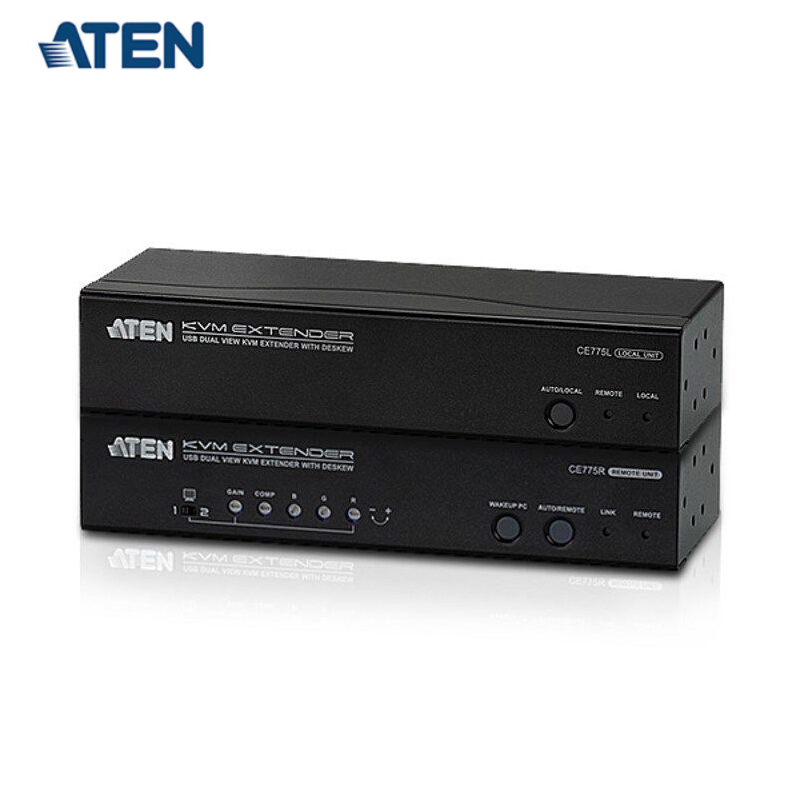 宏正（ATEN） CE775 KVM延长器 USB VGA双屏显示 CAT5网线支持300米