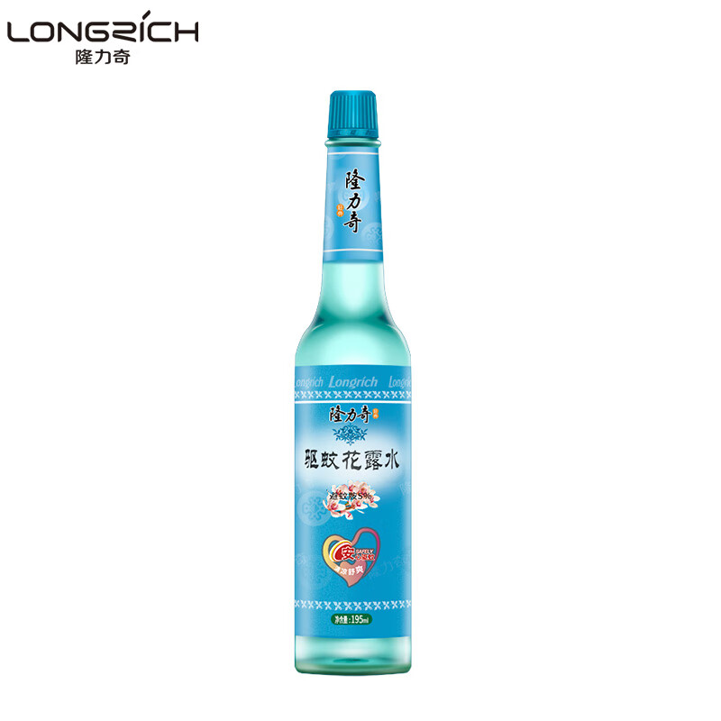 隆力奇（LONGRICH） 驱蚊花露水经典玻璃瓶驱蚊液清凉舒爽195ml