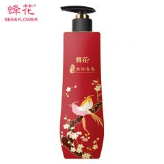 蜂花（BEE&FLOWER） 香皂沐浴持久留香72小时香体檀香液体香皂液滋润洗脸沐浴500g