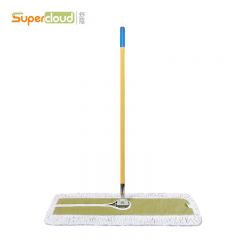 舒蔻(Supercloud) 尘推平板拖把排拖 60cm 吸水可拆卸 黄色/ 套