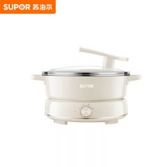 苏泊尔（SUPOR） H30YKX56多功能锅家用电火锅6L大容量电煮锅电炒锅分体式设计2000W大功率3档火力调节白色