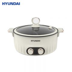 HYUNDAI 多功能鸳鸯电火锅料理锅电煮锅大容量一体电热火锅涮肉锅煮面分区控温 5L鸳鸯锅QC-HG1325A