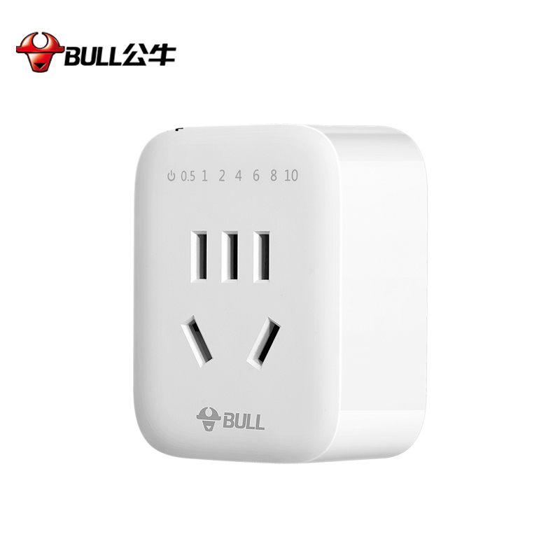 公牛（BULL） 定时器电子式插座电瓶车充电保护自动断电 GND-5(S)吸塑装电子倒计时器(3075)