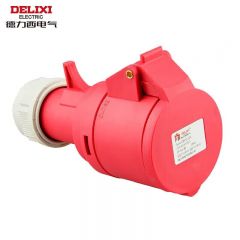 德力西 DEP2-224 32A 航空工业插头插座公母对接连接器 IP44防水大功率 DHADEP2224R 4芯 415V 工业连接器