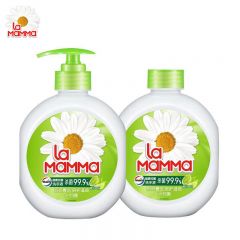 妈妈壹选 青柠莹润525ml+525ml补充装洗手液泡沫丰富